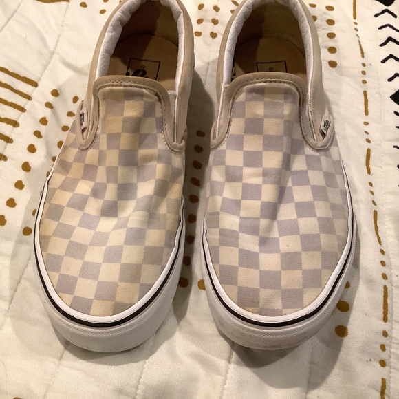 Vans Shoes - Purple Checkered Vans Slip- On